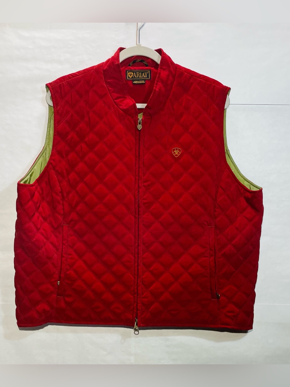 Ariat Men's XXL Crius Cool Climate Insulated Quilted Red Equestrian Vest VGUC